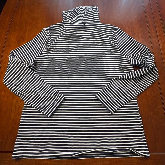 Talbots Navy and White Striped Turtleneck Size Large - Picture 5 of 5